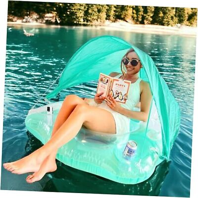 #ad Pool Floats with Canopy for Adults Inflatable Lake Pool Floaties With Canopy
