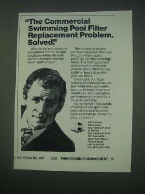 #ad 1989 Harmsco Up Flow Cartridge Filters Ad The commercial swimming pool filter