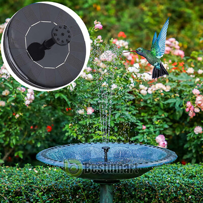 #ad #ad Solar Powered Floating Water Source Outdoor Pond Pool Water Pump Bird Bath