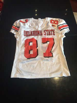 #ad Game Worn Used Oklahoma State Cowboys Football Jersey #87 Sports Belle 3XL