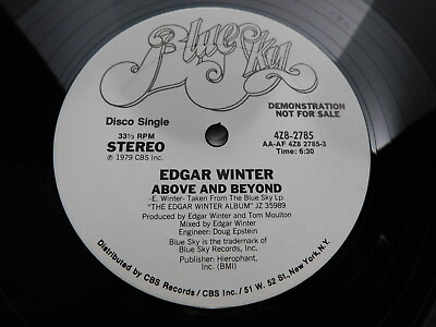 Edgar Winter – Above And Beyond 12quot; Single PROMO 1979