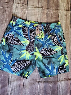#ad #ad Hurley Tropical Floral Board Shorts Multi Color Swim surf Beach mens Large