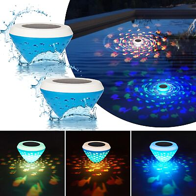 #ad #ad Floating Pool LightsSolar Powered Fish Pattern Swimming Pool Lights That Floa...