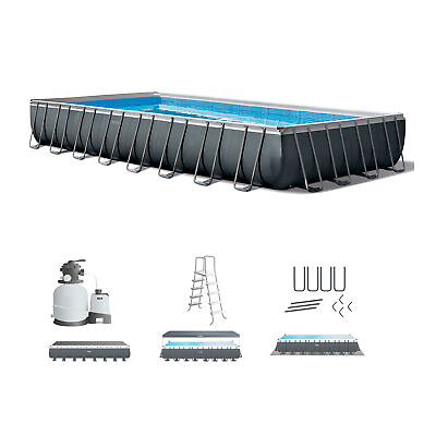 #ad Intex 32#x27; x 16#x27; x 52quot; Rectangular Ultra XTR Frame Above Ground Swimming Pool Set