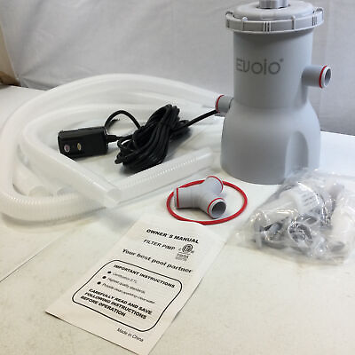 Evoio 53013E1 White 800 Gal h Electric Swimming Pool Filters Pump Kit Used
