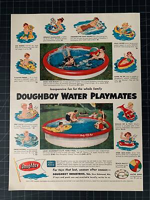 #ad Vintage 1950s Doughboy Pool Print Ad