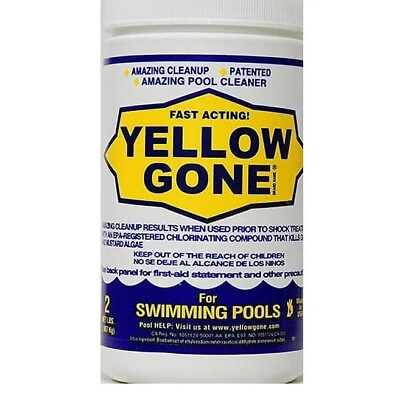#ad Yellow Gone Fast Acting Pool Cleaner 2 lbs Swimming Pool Use NEW