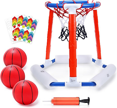 #ad Pool Basketball Toys Floating Basketball Hoop for Pool Game Inflatable Swimmin
