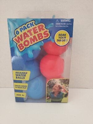 #ad Kids Summer Pool Backyard Fun. Water Bombs. Three Blue and Three Red