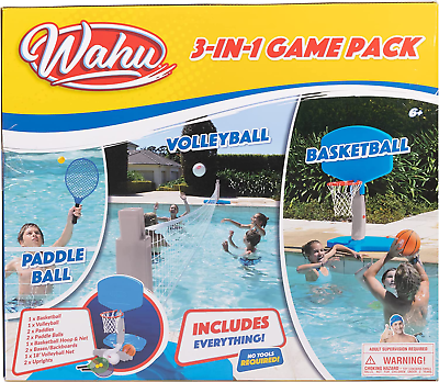 #ad 3 In 1 Game Pack Swimming Pool Game Set Includes Everything for Basketball Vo