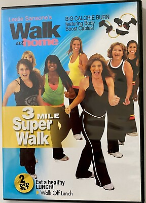 #ad Leslie Sansone#x27;s Walk at Home 3 Mile Super Walk 2 DVD Set Exercise And Fitness