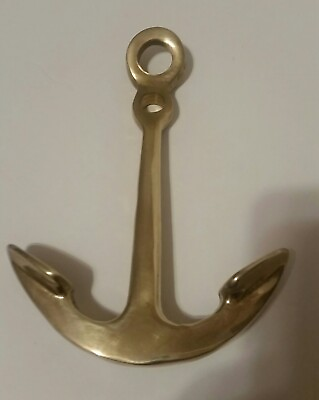 Vintage Solid Brass Nautical Boat Anchor 8 oz. Paper Weight 5 3 4quot;