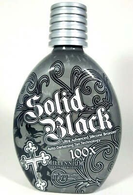 #ad Millennium SOLID BLACK 100X Dark Tanning Lotion 13.5 oz