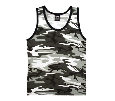 #ad Rothco Camouflage Sleeveless Tank Top Tactical Army Military T Shirt