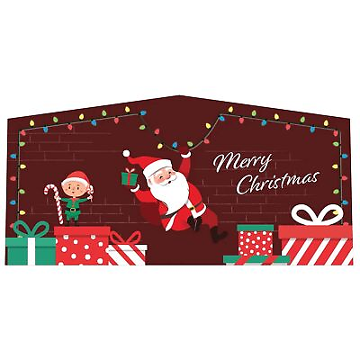 #ad Commercial Inflatable Art Panel Merry Xmas Vinyl Banner For 13x13 Bounce Houses