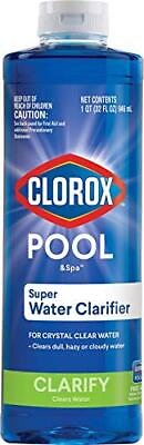 #ad Clorox Poolamp;Spa 58232CLX Super Water Swimming Pool Clarifier 1 Quart Blue