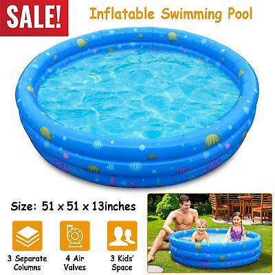 #ad #ad Children Inflatable Swimming Pool Large Family Summer Outdoor Play Pool 3 Kids