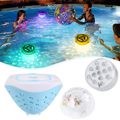 Underwater LED RGB Glow Lights Show Swimming Floating for Pool Pond Tub Spa Lamp