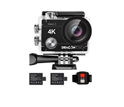 #ad Dragon Touch 4K Action Camera 16MP Vision 3 Underwater Waterproof Camera 170°...