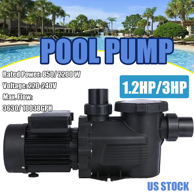#ad #ad 3630 10038 GPH Swimming Pool Pumps above Ground Powerful Self Priming with Filte