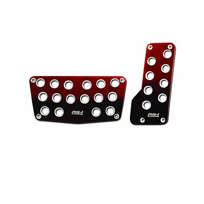 Universal Nitro Red Black Foot Pedals Pads Covers Automatic Transmission