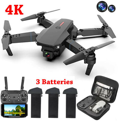 WiFi FPV RC Drone with 4K HD Camera 40 Mins Flight Time Foldable Drone