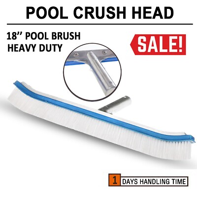 #ad 18quot; Pool Brush Stainless Steel Wire and Nylon Bristle Combo Cleaning Attachment