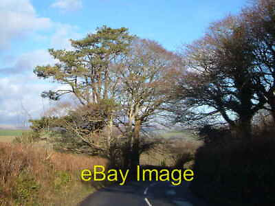 Photo 6x4 B3186 above Two Crosses Yealmpton The B road swings round a ben c2006