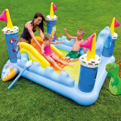#ad #ad Intex Fantasy Castle Inflatable Swimming Pool Water Slides Kids