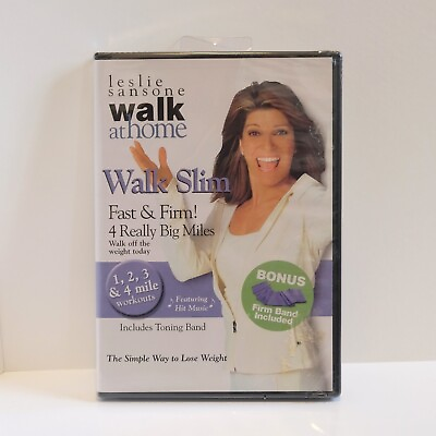 #ad #ad Leslie Sansone Walk at Home 4 Really Big 123 amp; 4 Mile Workout Toning Band DVD