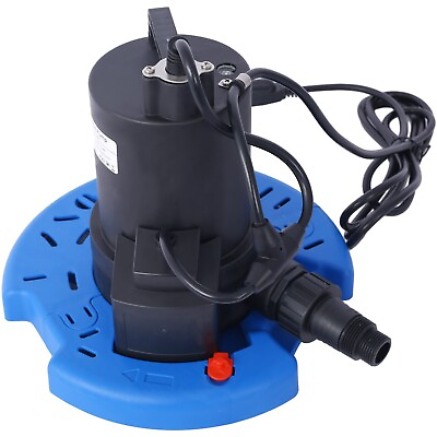 #ad 1 4 HP Automatic Swimming Pool Cover Pump 120V Submersible With 3 4 Check Valve
