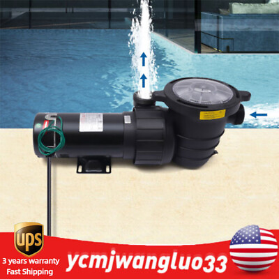 #ad 1 1 2HP 1 Speed Inground Swimming Pool pump motor Strainer w 1.5#x27;#x27; NPT AC110V