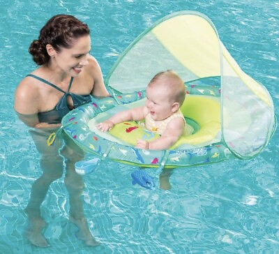 #ad SwimWays Baby Float Sun Pool Canopy for 9 24 Months Color Blue New
