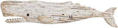 #ad Hanging Wooden Whale Wall Art Ornament Rustic Wooden Decorative Whale Figuri...