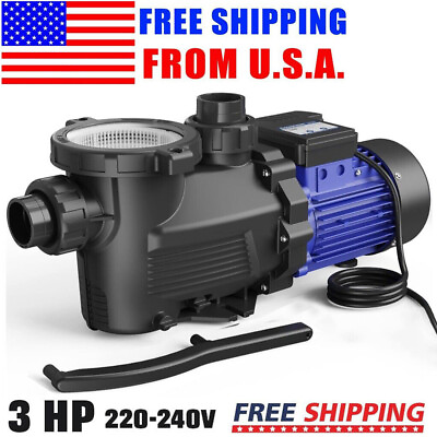 #ad 3.0 HP In Ground Swimming Pool Pump 220V 240V High Performance Pump Brand New