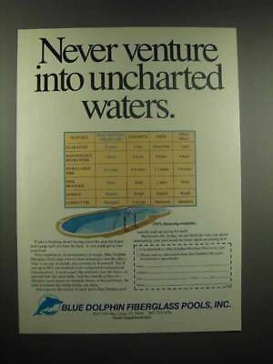 1990 Blue Dolphin Fiberglass Pools Ad Uncharted