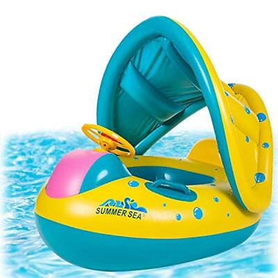 Punada Baby Pool Float with Canopy Inflatable Swimming Floats for Kids
