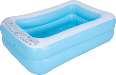 #ad #ad Inflatable Swimming Pool for Kids Outdoor Ground Rectangular Kiddie Pool Max