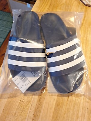 #ad NWT adidas Men#x27;s Adilette Aqua Slide Comfort Lightweight Sandals Size 12
