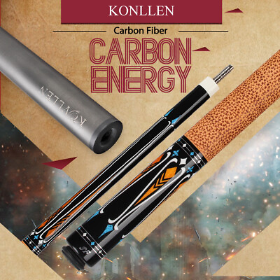 KONLLEN Billiard Carbon Fiber Pool Cue Stick 12.5mm Tip 3*8 8 Joint Pin