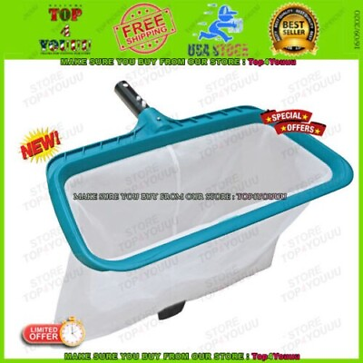 Professional Pool Skimmer Net Heavy Duty Swimming Leaf Rake Cleaning Tool with