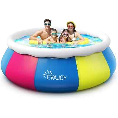 #ad EVAJOY 10FT × 30IN Easy Set Inflatable Pool with Pool Cover FREE SHIPPING
