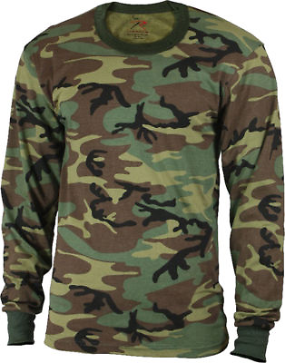 #ad Rothco Military Tactical Long Sleeve Camo T Shirt Choose Sizes