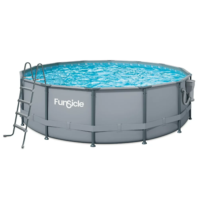 #ad #ad 16 Ft Oasis above Ground Swimming Frame Pool Round Age 6 amp; Up