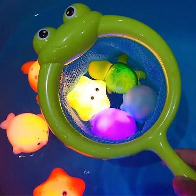 #ad Baby Cute Animals Bath Toy Swimming Water LED Light Up Soft Kids Play Fun Gifts