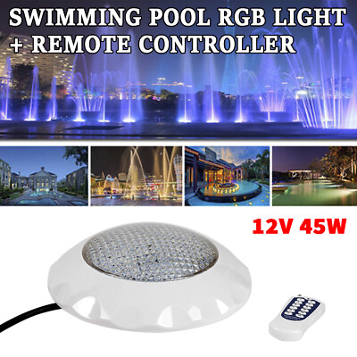 #ad #ad 12V 45W 120V 35V Swimming Pool RGB LED Light Underwater Lamp Remote IP68 Hot