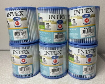 #ad 6 Intex Swimming Pool Easy Set Filter Cartridge Replacement Type H #29007E