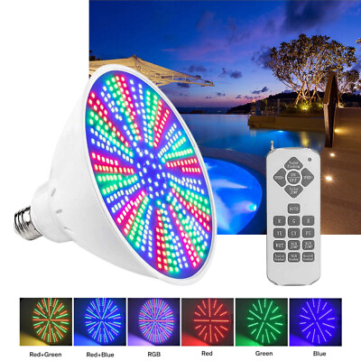 48W DC 12V RGB LED Color Changing Underwater Swimming Inground Pool Light Bulb