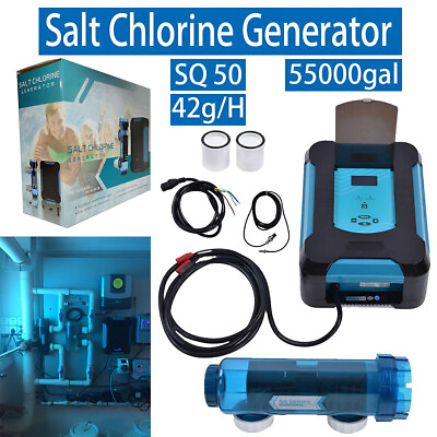#ad Saltwater Chlorine Generator System ≤ 55000 gallons Fit For Intex Swimming Pool