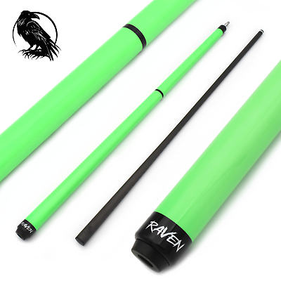 #ad Carbon Fiber pool cue RAVEN R8 Green 12.4 or 11.8 Radial Joint Soft Tip